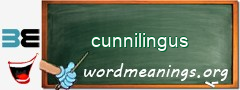 WordMeaning blackboard for cunnilingus